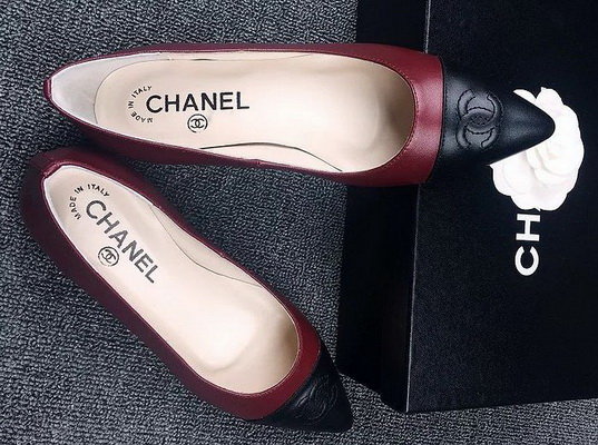 CHANEL Shallow mouth flat shoes Women--134